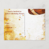 カスタムサッカーテーマ誕生日パーティー シーズンポストカード (裏面)