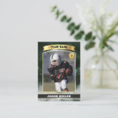 カスタムサッカートレーディングカードグリーン金ゴールドスタジアム コーリングカード (スタンド正面)