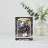 カスタムサッカートレーディングカードブラック金ゴールドスタジアム コーリングカード (スタンド正面)