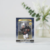 カスタムサッカートレーディングカードブルー金ゴールドスタジアム コーリングカード (スタンド正面)