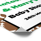 カスタムサッカーパーティー標識 ポスター (角)