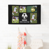 カスタムサッカーフォトコラージュ名チーム番号 横断幕 (インサイチュ)