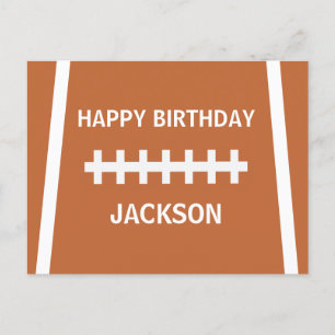 カスタムサッカープレーヤーボールスポーツお誕生日おめでとう ポストカード