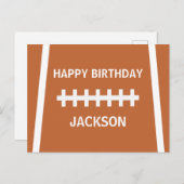 カスタムサッカープレーヤーボールスポーツお誕生日おめでとう ポストカード (正面/裏面)