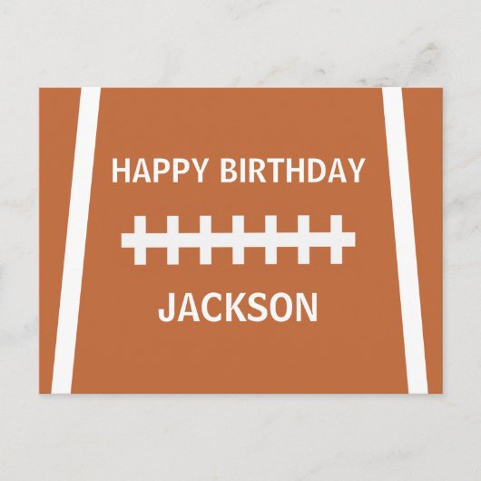 カスタムサッカープレーヤーボールスポーツお誕生日おめでとう ポストカード (正面)