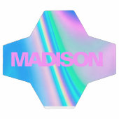 カスタムサッカーボール名Holographic ガーリー Unicorn サッカーボール (フラット)