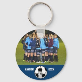 カスタムサッカー写真部名チーム番号 キーホルダー