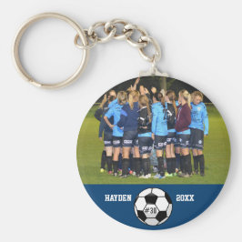 カスタムサッカー写真部名チーム番号 キーホルダー