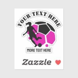 カスタムサッカー女子キッズサッカー誕生日パーティー シール