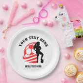 カスタムサッカー女子キッズサッカー誕生日パーティー ペーパープレート (パーティー)