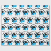 カスタムサッカー女子キッズサッカー誕生日パーティー ラッピングペーパー (フラット)