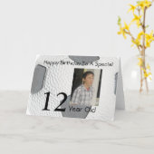 カスタムサッカー誕生日カード カード (黄色い花)