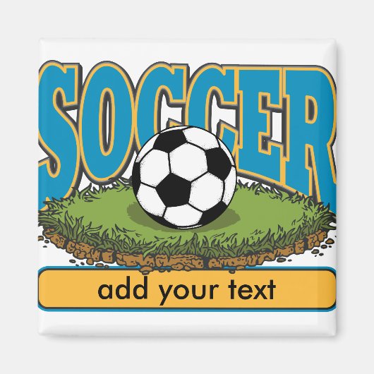 カスタムサッカー追加文字 マグネット (正面)