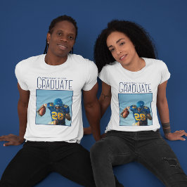 カスタムサッカー選手の写真卒業親 Tシャツ