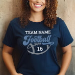 カスタムサッカー選手の名前とナンバーネイビーブルー トライブレンドＴシャツ<br><div class="desc">フロントとバックカスタム・サッカーTシャツ – ネイビー・ブルーのデザインで表示される特徴は、チーム名、選手の姓、ジャージー番号にカスタマイズは、文字とスクリプト"Football"の用語を使用して表現する。白、青、グレーの色を使用できカスタマイズます。</div>