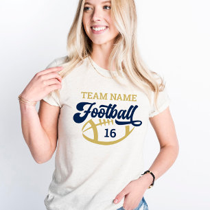 カスタムサッカー選手の名前と数の女性 トライブレンドTシャツ
