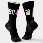 カスタムサッカー選手チーム名とナンバーピンク ソックス (傾斜あり)