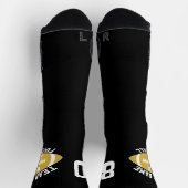 カスタムサッカー選手チーム名と番号金ゴールド ソックス (上部)