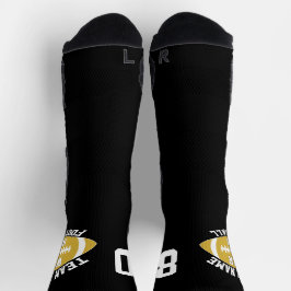 カスタムサッカー選手チーム名と番号金ゴールド ソックス