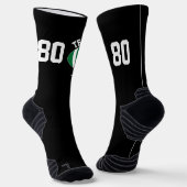 カスタムサッカー選手チーム名番号グリーン ソックス (傾斜あり)