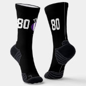 カスタムサッカー選手チーム名紫 ソックス (傾斜あり)