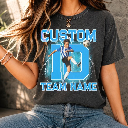 カスタムサッカー選手Tシャツ、あなたの背番号入り Tシャツ