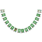 カスタムサッカー2年目のダウンハッピーバースデー バンティングフラッグ (全)