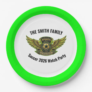 カスタムサッカー2026観戦パーティー紙皿 ペーパープレート