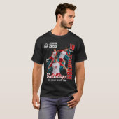カスタムサッカー チーム 写真 シニアの夜 赤 Tシャツ (正面フル)