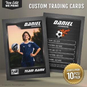 カスタムサッカー トレーディングカード グラファイト スポーツカード プレイスカード