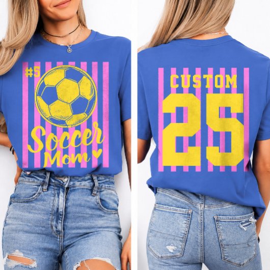 カスタムサッカー・ママの名前とナンバー Tシャツ