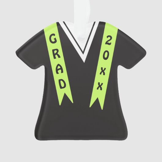 カスタムサッシカラーバック文字グラッドガウン オーナメント (正面)