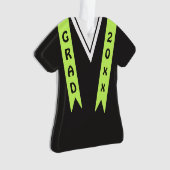 カスタムサッシカラーバック文字グラッドガウン オーナメント (正面)