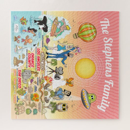 カスタムサニーサザンカリフォルニア ジグソーパズル (横)