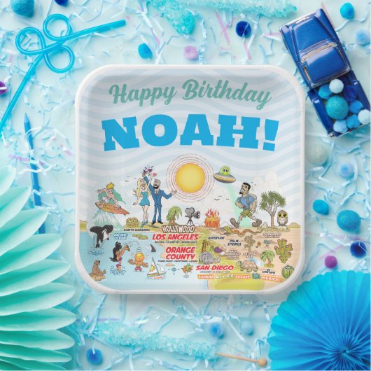 カスタムサニーソカル ペーパープレート (パーティー)