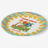 カスタムサファリ3番目のハッピーバースデー紙プレート ペーパープレート (アングル)