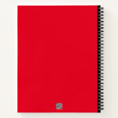 カスタムサブジェクトスクリプト名シンプル赤 ノートブック (裏面)