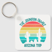 カスタムサボスサンセットアリゾナデザートトリップ キーホルダー (正面)