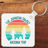 カスタムサボスサンセットアリゾナデザートトリップ キーホルダー (裏面)