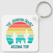 カスタムサボスサンセットアリゾナデザートトリップ キーホルダー (裏面)
