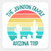 カスタムサボスサンセットアリゾナデザートトリップ スクエアシール (正面)