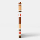 カスタムサマーオレンジコーラルピーチレッドブラウンストライプズ iPhoneケース (右側面)