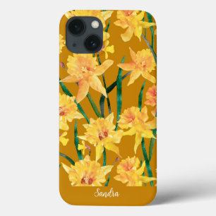 カスタムサマーダフォディルパターン iPhone 13ケース