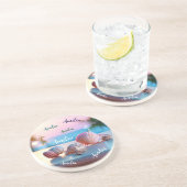 カスタムサマービーチエレガント砂岩 コースター (側面)