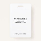 カスタムサマーミュージックキャンプ先生IDバッジ バッジ (裏面)