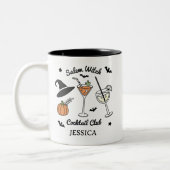 カスタムサレムウィッチカクテルクラブ女性用マグカップ ツートーンマグカップ (左)
