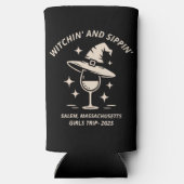 カスタムサレムハロウィーンフェスティバルシャツ2025 スリム缶クーラー (裏面)