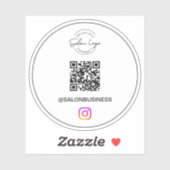 カスタムサロンロゴ Instagram QRコード シール (シート)