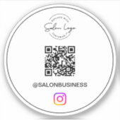 カスタムサロンロゴ Instagram QRコード シール (正面)