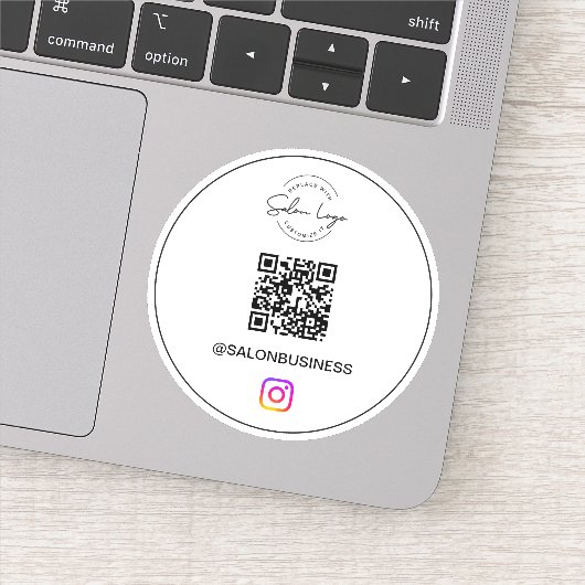 カスタムサロンロゴ Instagram QRコード シール (詳細)